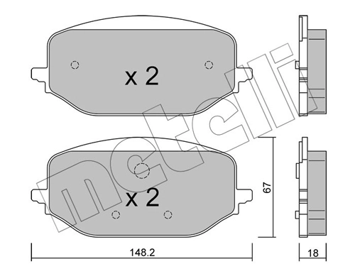 Brake Pad Set, disc brake 22-1351-0
