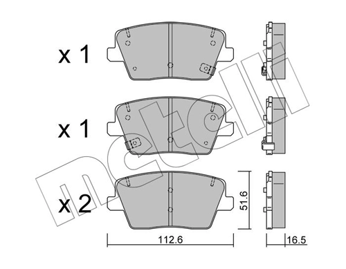 Brake Pad Set, disc brake 22-1242-0