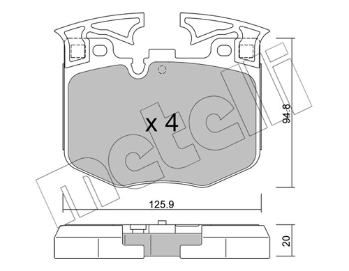 Brake Pad Set, disc brake 22-1146-0