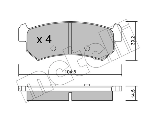 Brake Pad Set, disc brake 22-0511-0