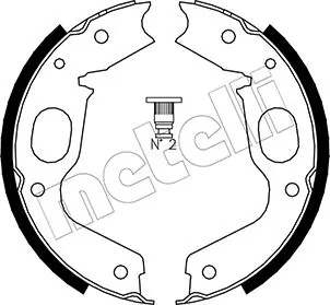 Brake Shoe Set, parking brake 53-0264