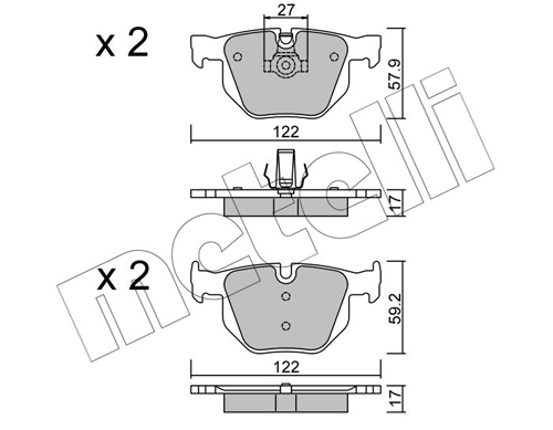 Brake Pad Set, disc brake 22-0644-0