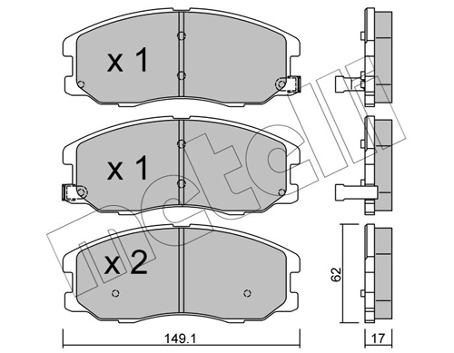 Brake Pad Set, disc brake 22-0778-0