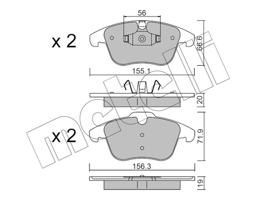 Brake Pad Set, disc brake 22-0675-0