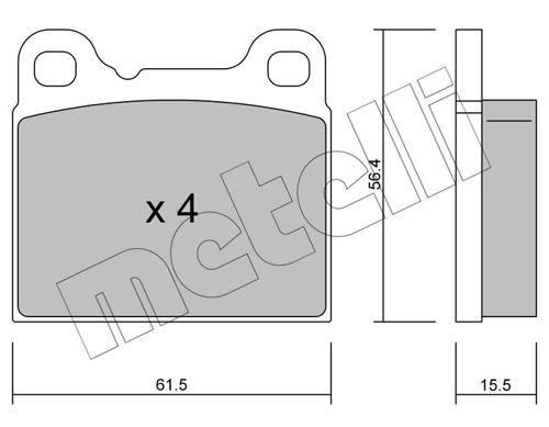 Brake Pad Set, disc brake 22-0200-0