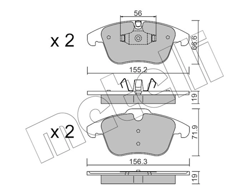 Brake Pad Set, disc brake 22-0675-4