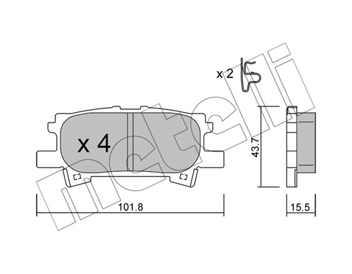 Brake Pad Set, disc brake 22-0619-0