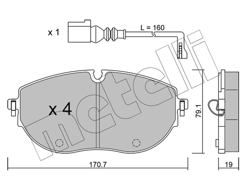 Brake Pad Set, disc brake 22-1322-0