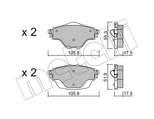 Brake Pad Set, disc brake 22-0988-0