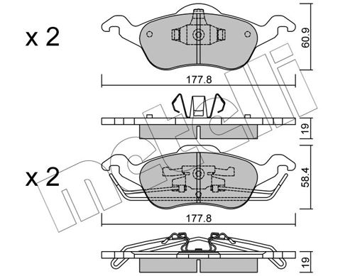 Brake Pad Set, disc brake 22-0291-0