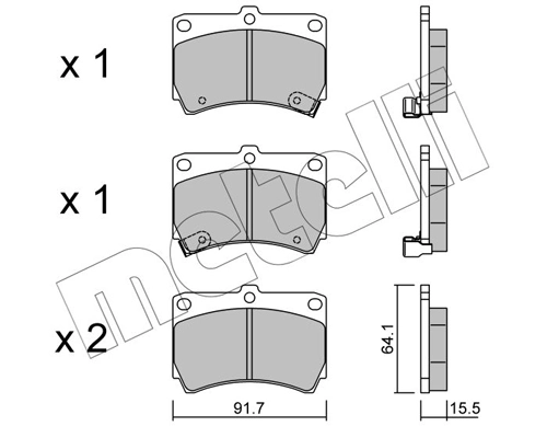 Brake Pad Set, disc brake 22-0196-0
