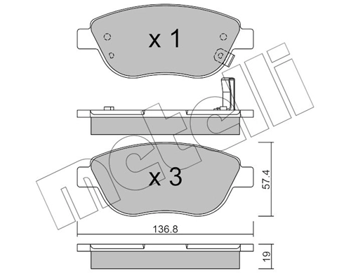 Brake Pad Set, disc brake 22-0322-2