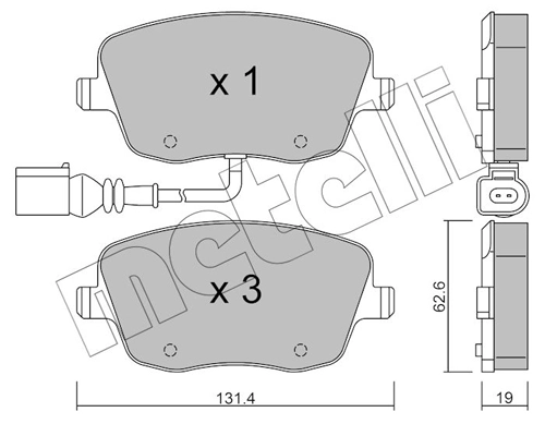 Brake Pad Set, disc brake 22-0547-1