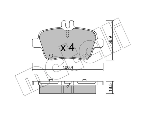 Brake Pad Set, disc brake 22-0966-0