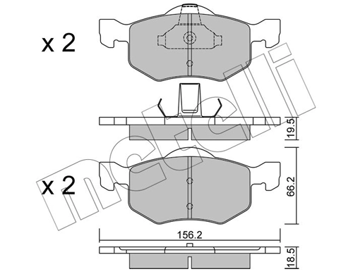 Brake Pad Set, disc brake 22-0609-0