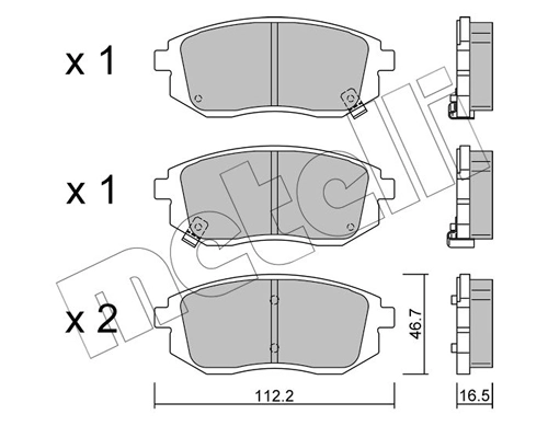 Brake Pad Set, disc brake 22-1353-0