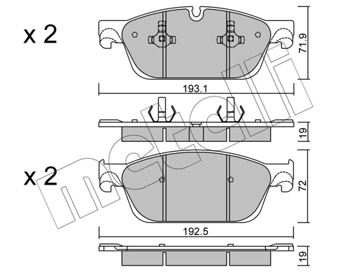 Brake Pad Set, disc brake 22-0967-0