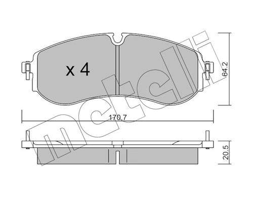 Brake Pad Set, disc brake 22-1263-0
