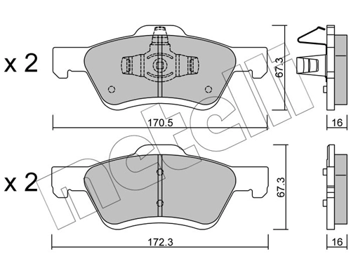 Brake Pad Set, disc brake 22-0906-0