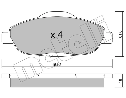Brake Pad Set, disc brake 22-0804-0