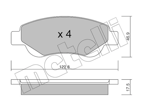 Brake Pad Set, disc brake 22-0637-0