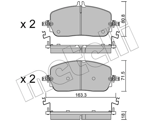 Brake Pad Set, disc brake 22-1357-0