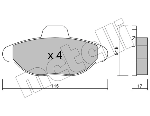 Brake Pad Set, disc brake 22-0137-0