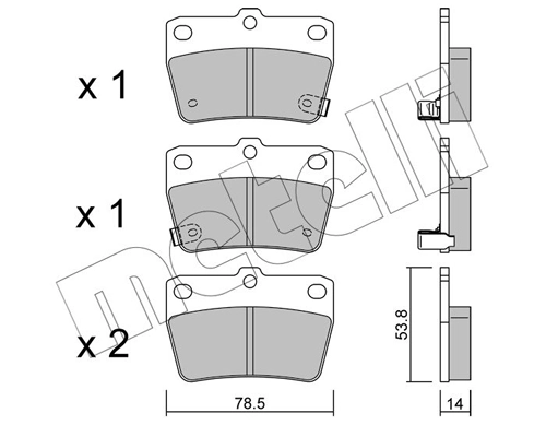 Brake Pad Set, disc brake 22-0431-0