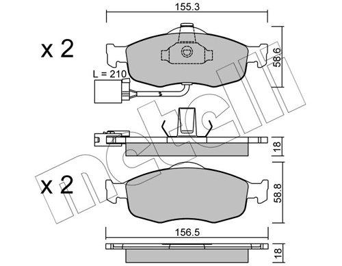 Brake Pad Set, disc brake 22-0146-1