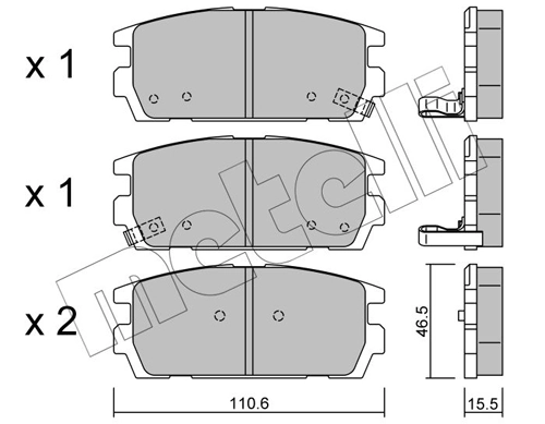 Brake Pad Set, disc brake 22-0507-0