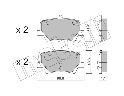 Brake Pad Set, disc brake 22-1187-0