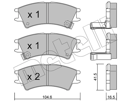 Brake Pad Set, disc brake 22-0361-0