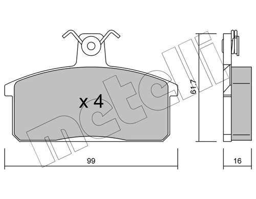 Brake Pad Set, disc brake 22-0026-0