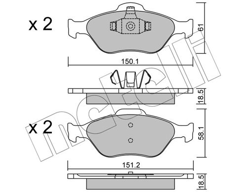 Brake Pad Set, disc brake 22-0316-0