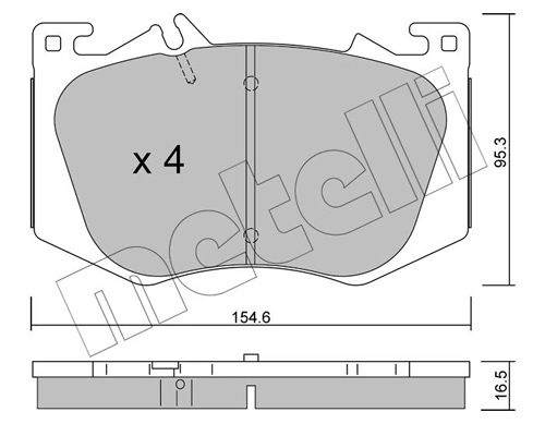 Brake Pad Set, disc brake 22-1269-0