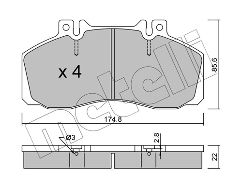 Brake Pad Set, disc brake 22-0267-0