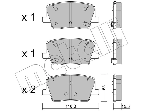 Brake Pad Set, disc brake 22-1232-0
