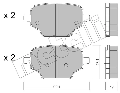 Brake Pad Set, disc brake 22-1245-0