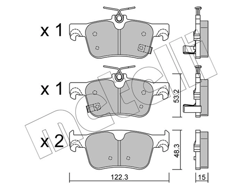 Brake Pad Set, disc brake 22-1363-0