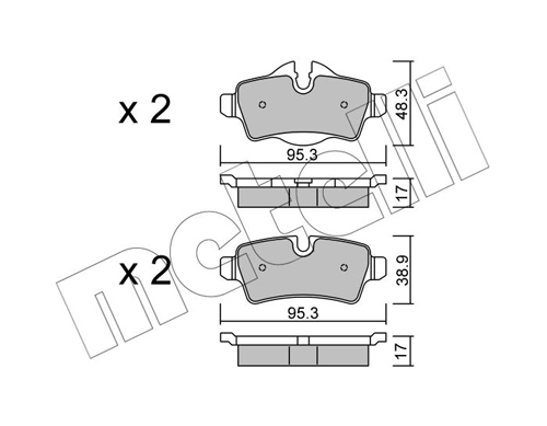 Brake Pad Set, disc brake 22-0769-0