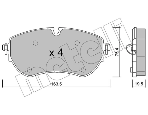Brake Pad Set, disc brake 22-1172-0