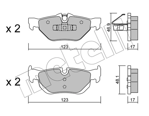 Brake Pad Set, disc brake 22-0642-0