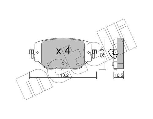 Brake Pad Set, disc brake 22-1346-0