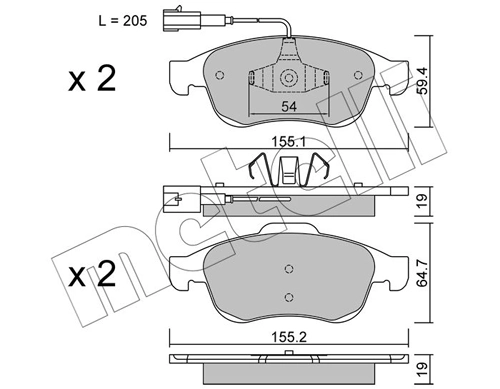 Brake Pad Set, disc brake 22-0817-1