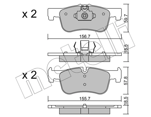 Brake Pad Set, disc brake 22-0959-0