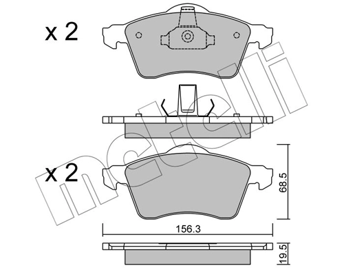 Brake Pad Set, disc brake 22-0263-0