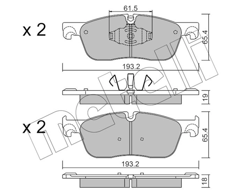 Brake Pad Set, disc brake 22-1123-0