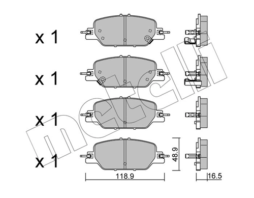 Brake Pad Set, disc brake 22-1154-0