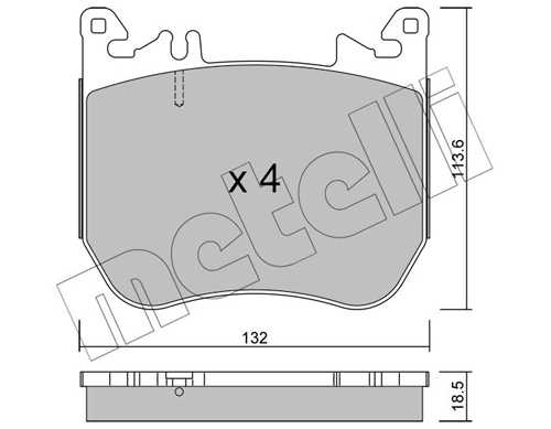 Brake Pad Set, disc brake 22-1312-0