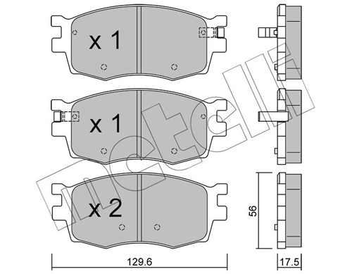 Brake Pad Set, disc brake 22-0724-0